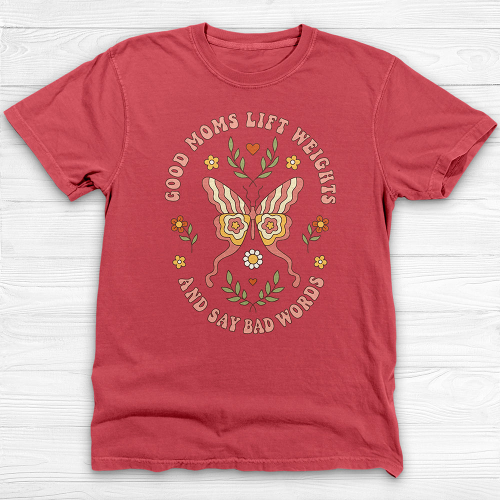 Good Moms Lift & Swear Cute Gym Tee Or Pump Cover-T-Shirt-Gym Classics