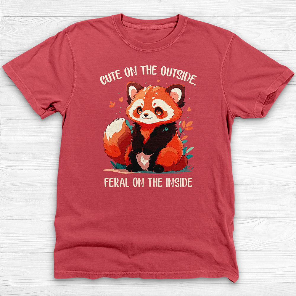 Cute But Feral Red Panda Gym Tee Or Pump Cover-T-Shirt-Gym Classics