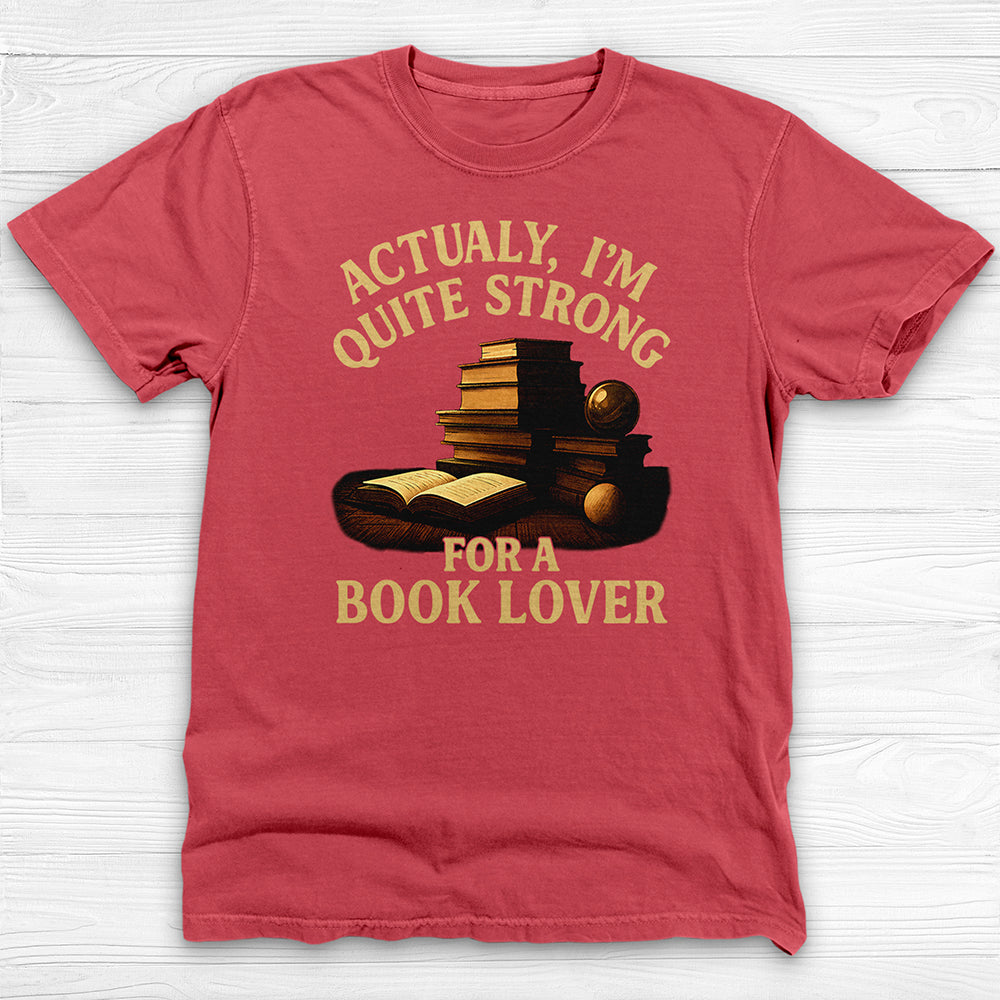 Strong For A Book Lover Gym T-Shirt, Funny Reading & Workout Tee-T-Shirt-Gym Classics
