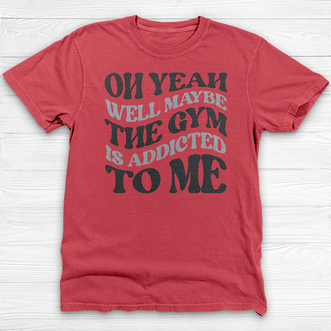 Well Maybe The Gym Is Addicted To Me Shirt, Funny Sarcastic Workout Tee