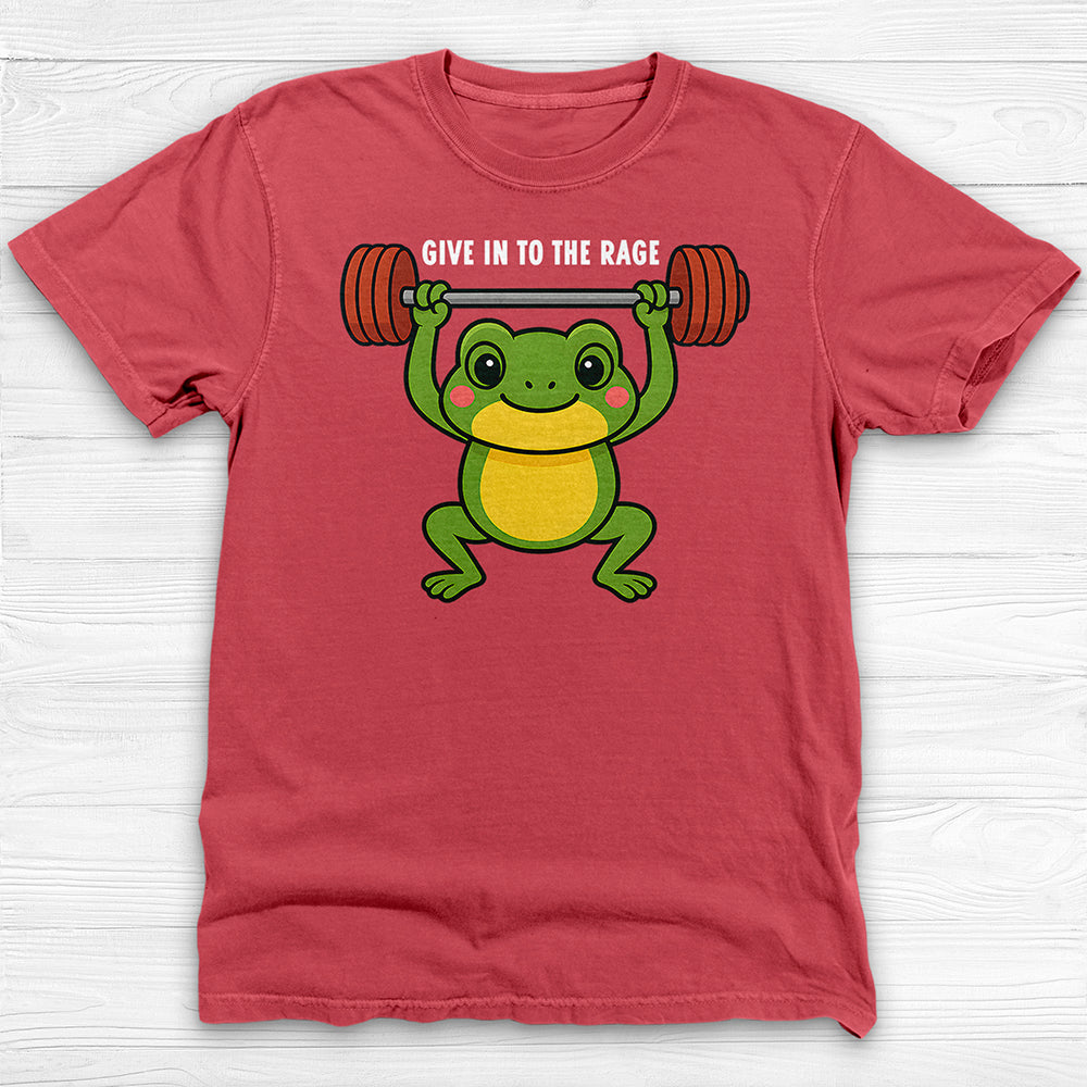 Give in to the Rage Shirt, Funny Frog Gym Tee or Pump Cover-T-Shirt-Gym Classics
