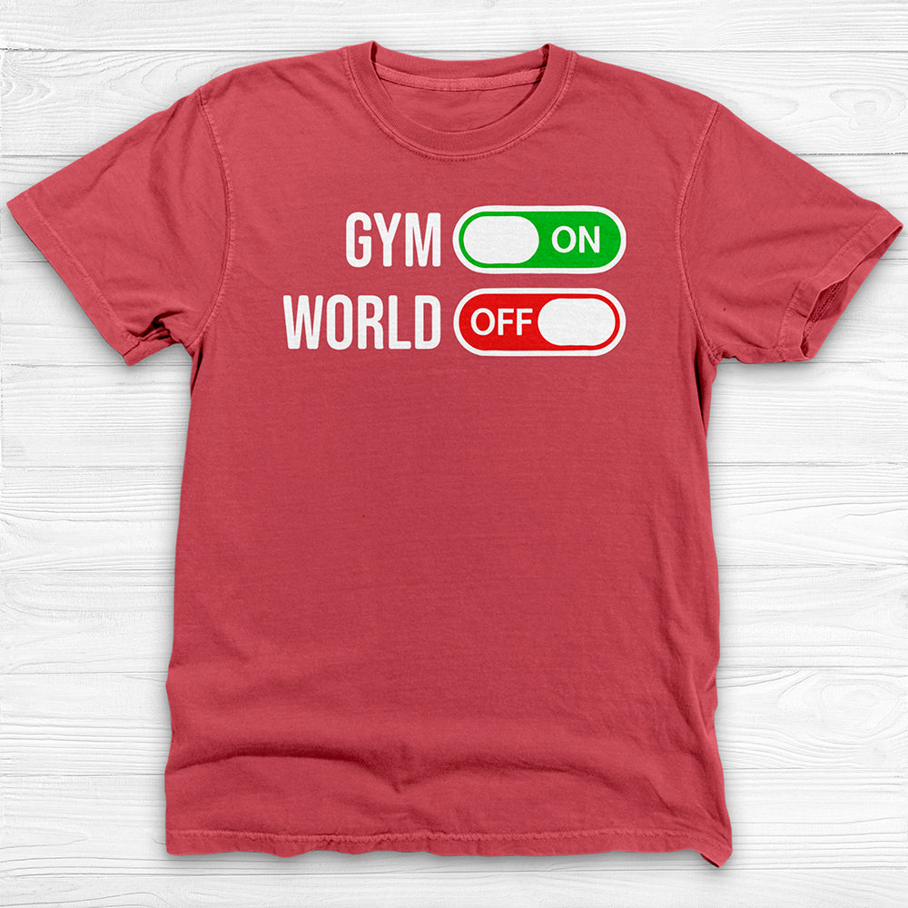 Gym On, World Off Mental Health Gym Tee Or Pump Cover-T-Shirt-Gym Classics