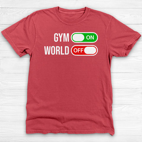 Gym On, World Off Mental Health Gym Tee Or Pump Cover