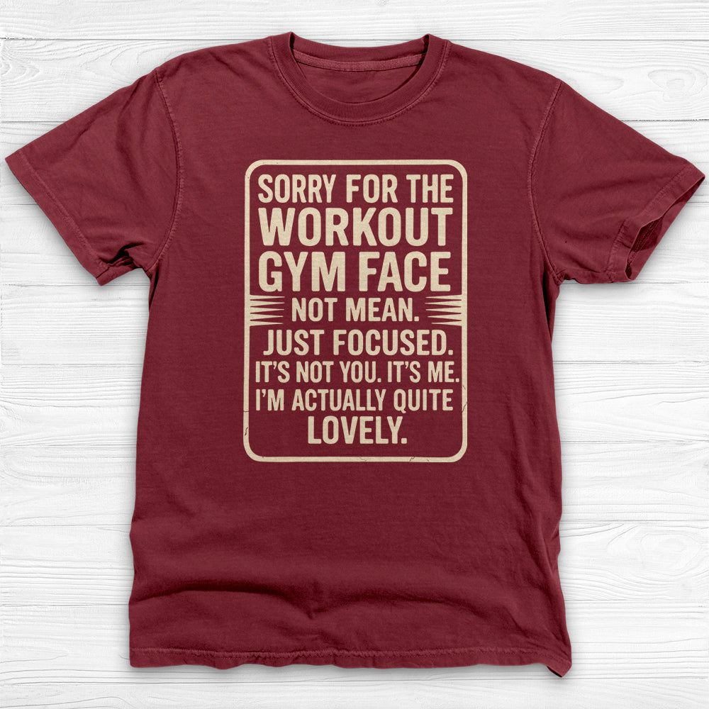 Funny Gym Face Workout Shirt, Women’s Motivational Fitness Tee-T-Shirt-Gym Classics