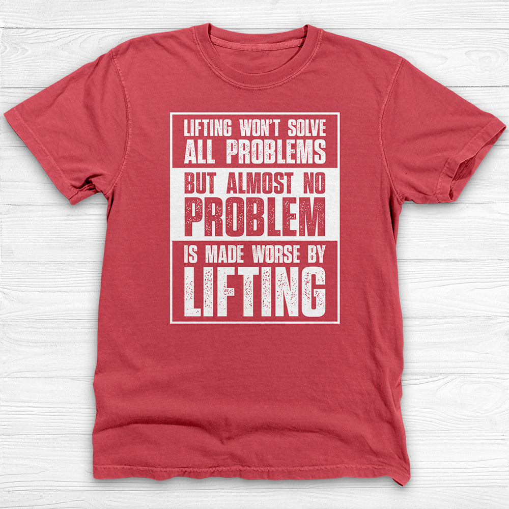 Lifting Solves Problems Gym Shirt Or Pump Cover-T-Shirt-Gym Classics
