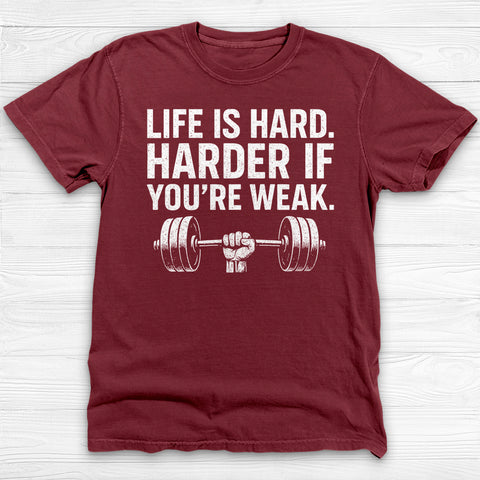Life Is Hard Keep Lifting Gym Shirt, Motivational Workout Tee-T-Shirt-Gym Classics