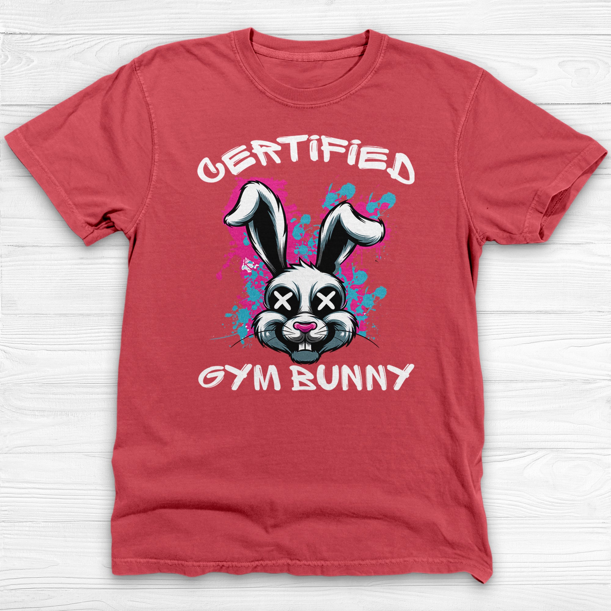Certified Gym Bunny Tee Or Pump Cover, Cute But Dangerous-T-Shirt-Gym Classics
