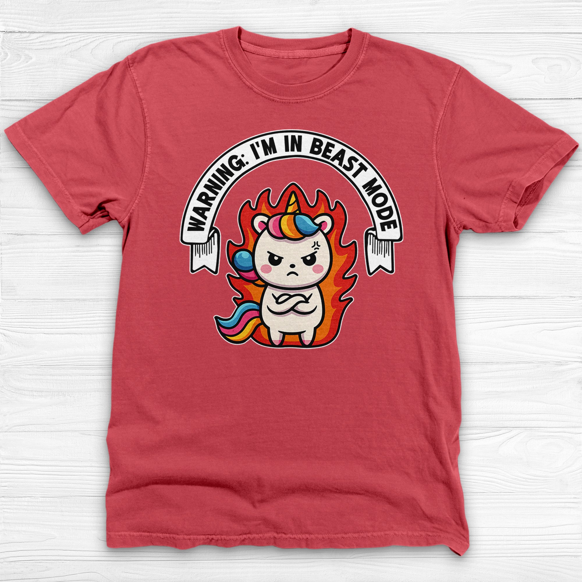 Warning Unicorn In Beast Mode Funny Unisex Gym Shirt Or Pump Cover-T-Shirt-Gym Classics
