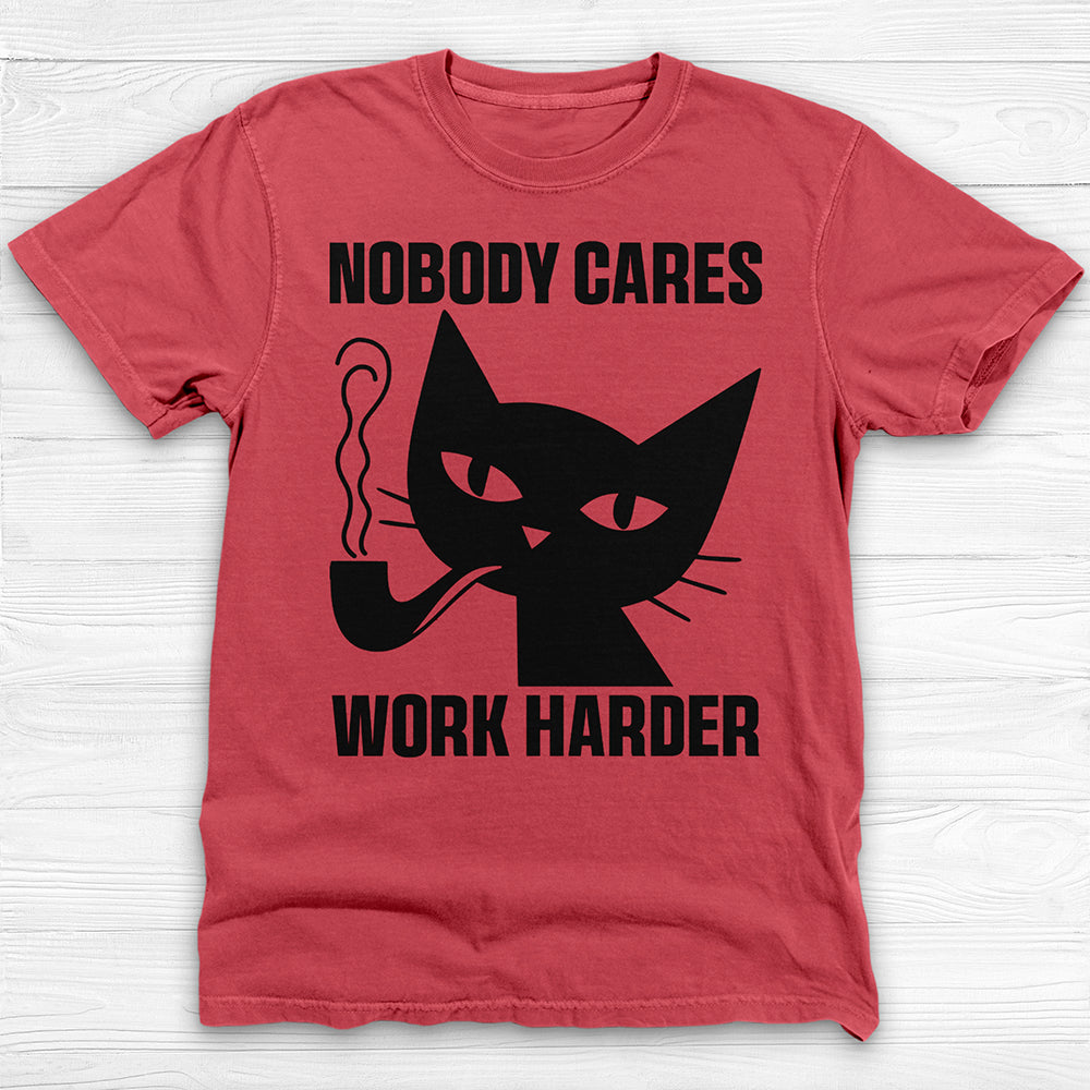 Nobody Cares Work Harder Philosophy Cat Gym Shirt-T-Shirt-Gym Classics