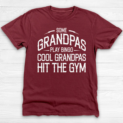 Cool Grandpa Gym T-Shirt, Garment-Dyed Tee for Old-Time Lifters