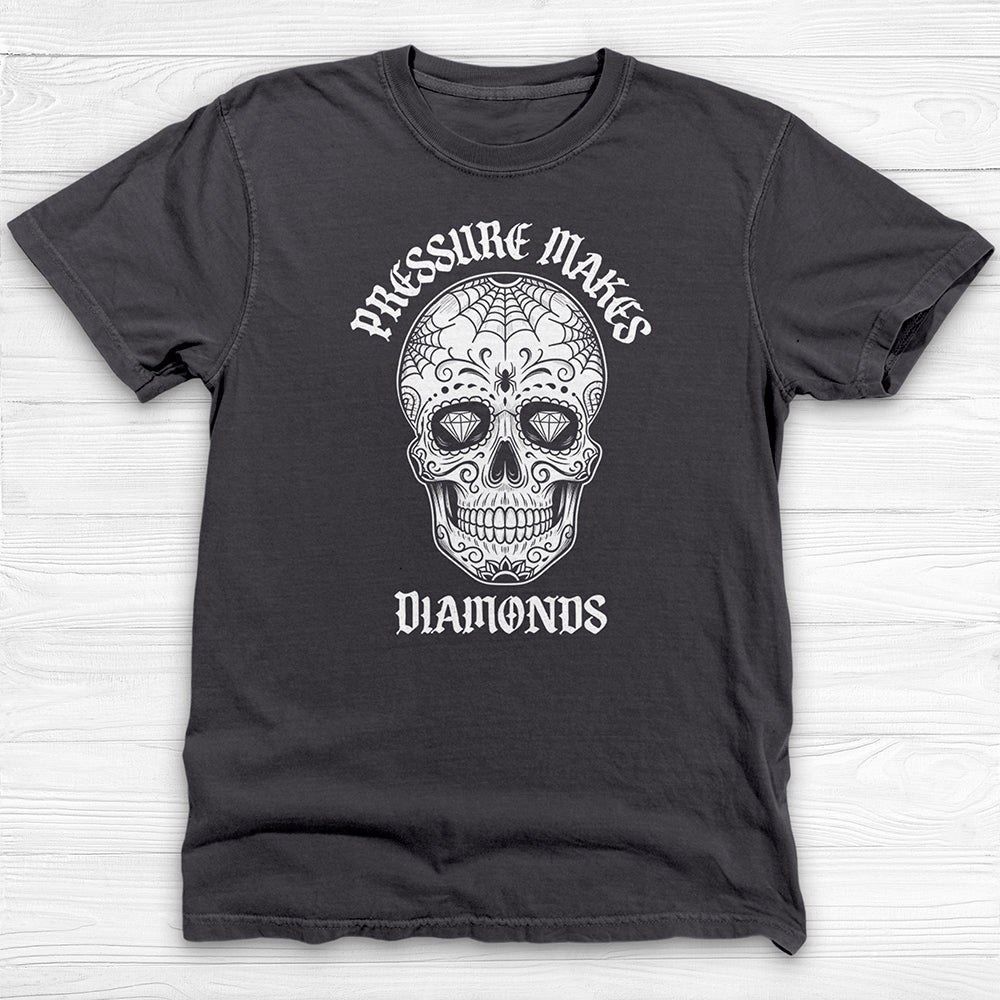 Pressure Makes Diamonds, Skull Gym Motivation Tee or Pump Cover