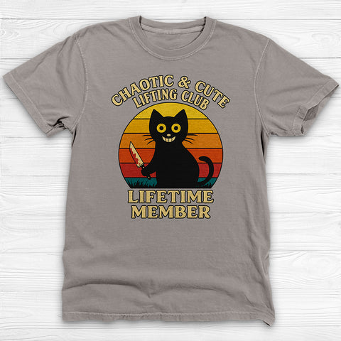 Chaotic & Cute Lifting Club Gym T-shirt, Cat lovers gift, Workout apparel,  Fun gym wear