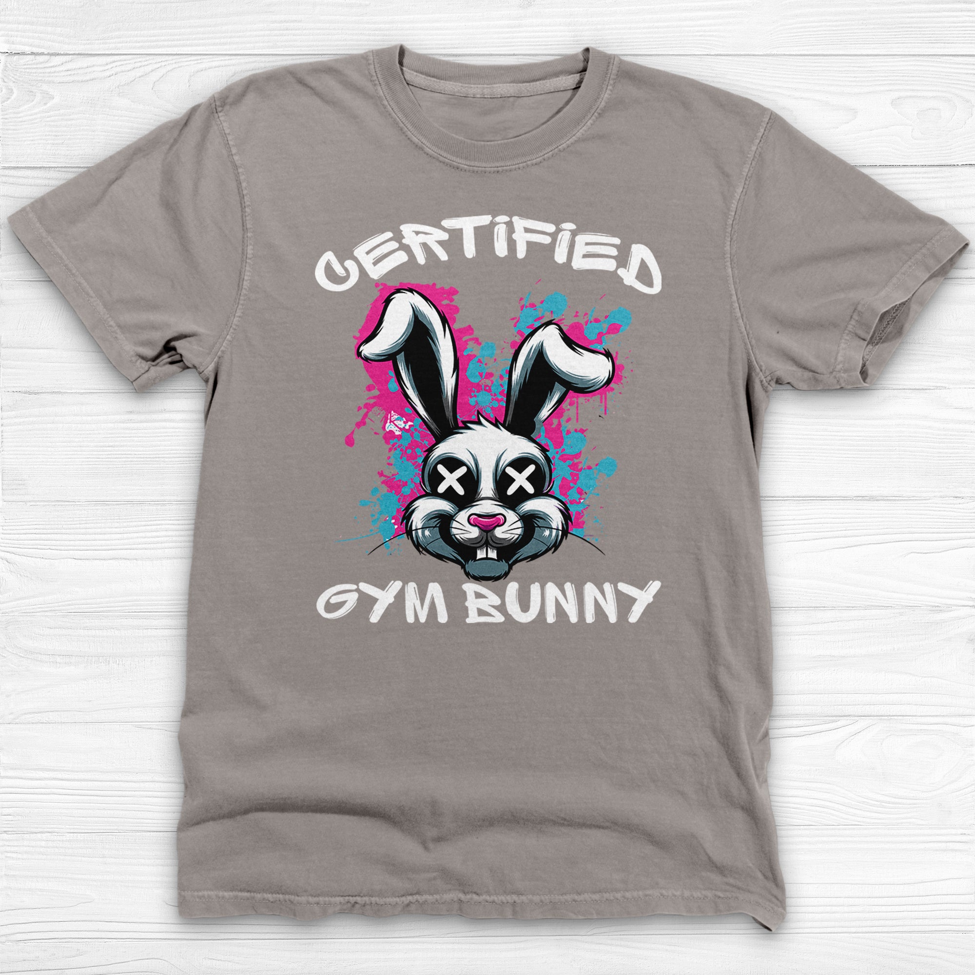 Certified Gym Bunny Tee Or Pump Cover, Cute But Dangerous-T-Shirt-Gym Classics