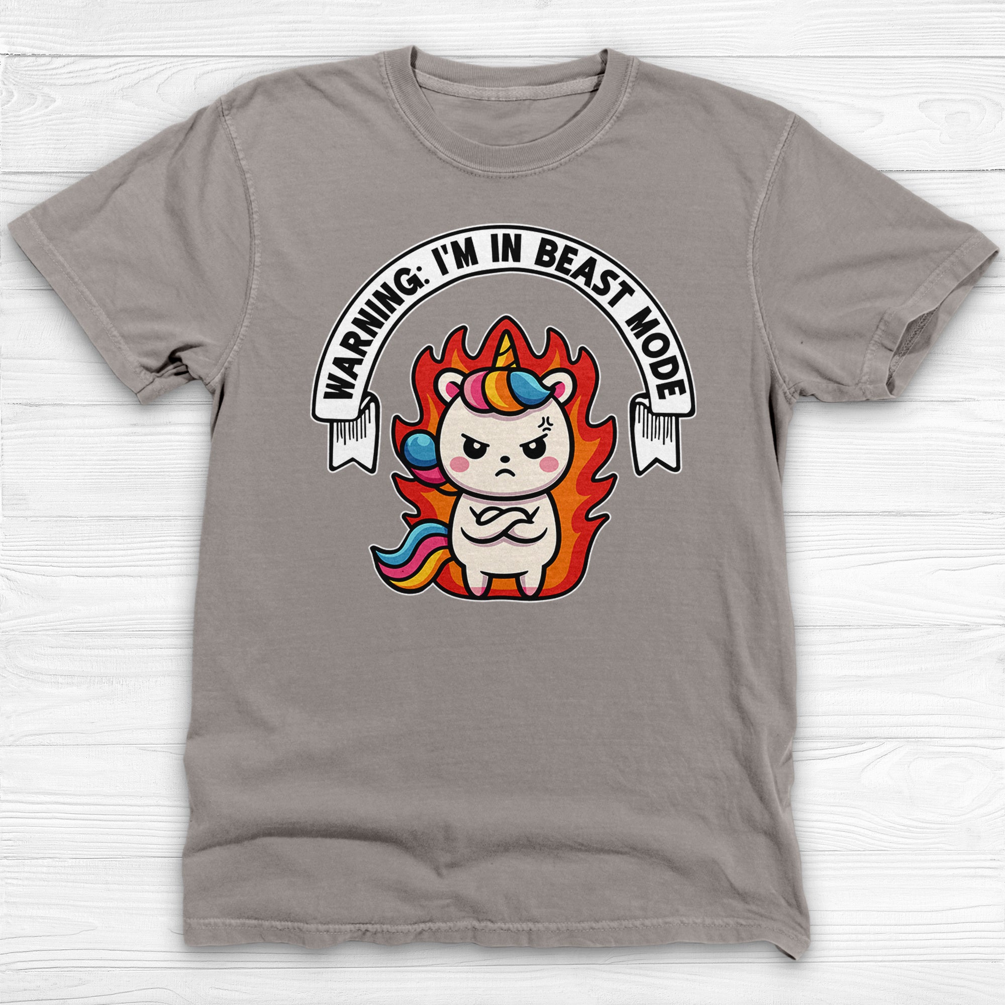 Warning Unicorn In Beast Mode Funny Unisex Gym Shirt Or Pump Cover-T-Shirt-Gym Classics