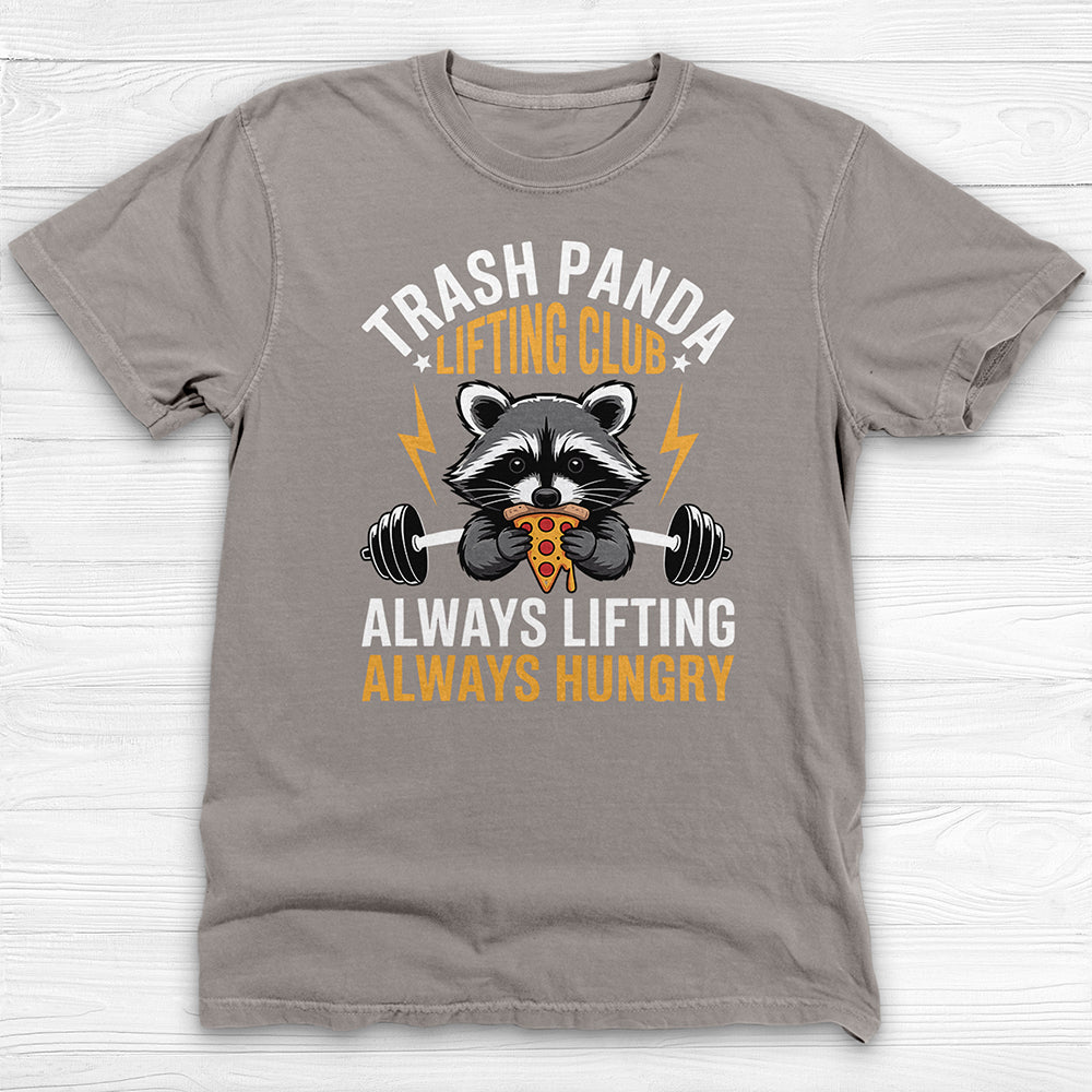Funny Trash Panda Raccoon Gym Tee, Always Lifting Always Hungry-T-Shirt-Gym Classics