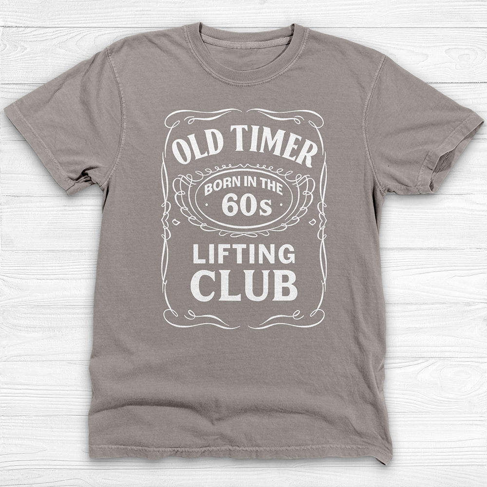 Born In The 60s Old Time Lifter Garment-Dyed Gym Shirt-T-Shirt-Gym Classics