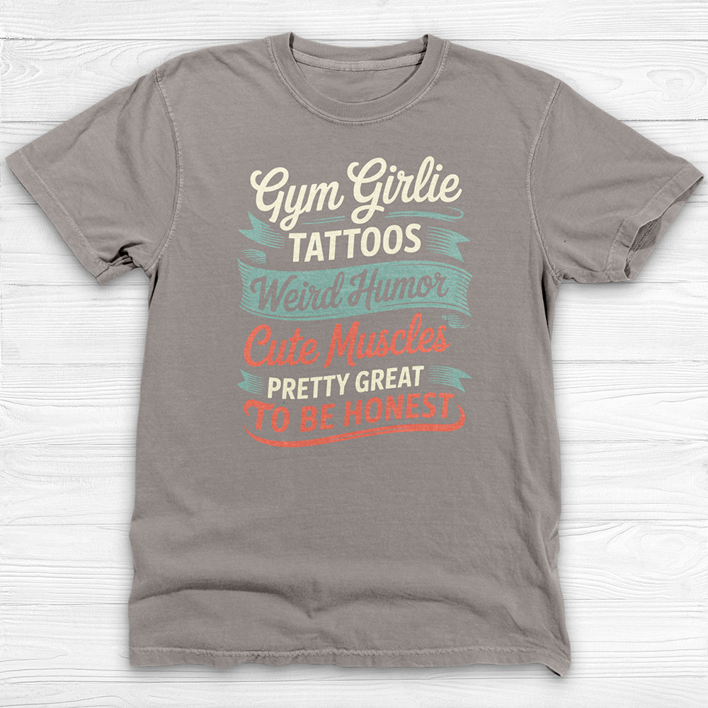 Gym Girlie Tattoos Cute Muscles Funny Gym Shirt