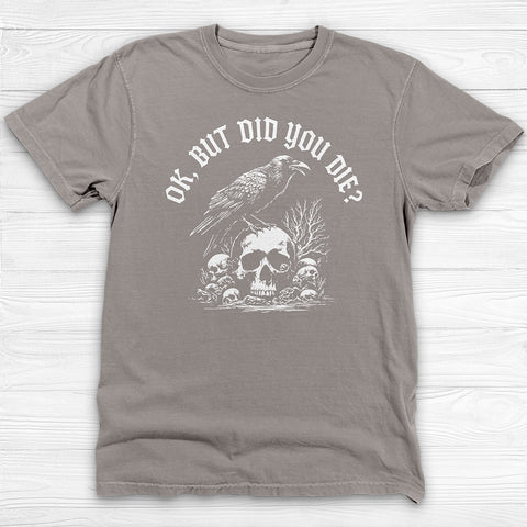 Crow And Skulls Dark Humor Gym Tee