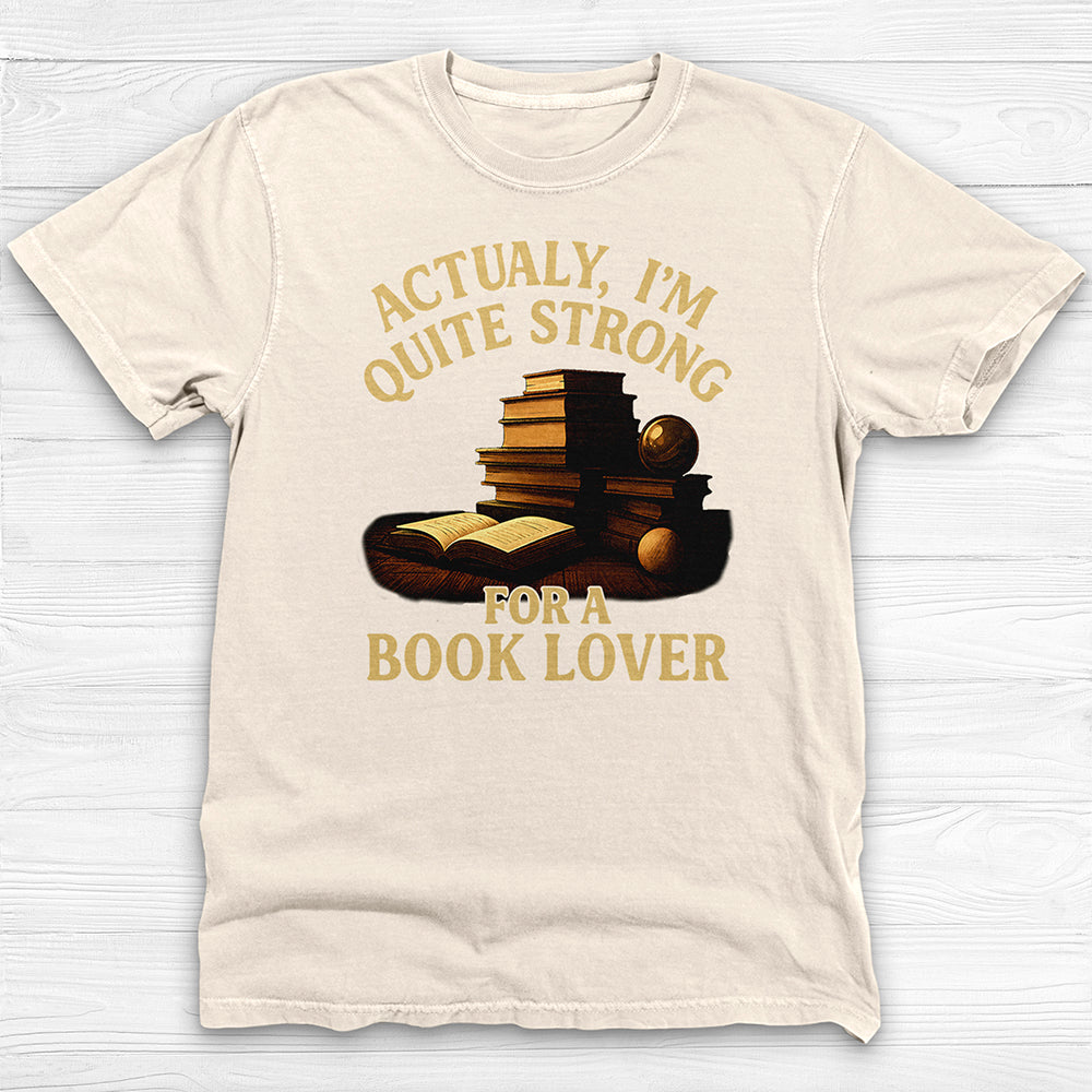Strong For A Book Lover Gym T-Shirt, Funny Reading & Workout Tee-T-Shirt-Gym Classics