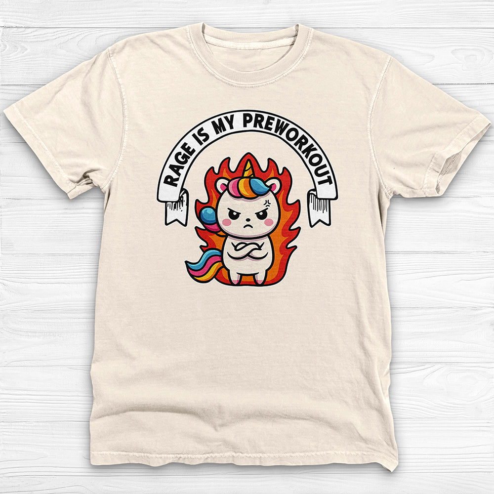 Rage Is My Preworkout Unicorn Shirt, Funny Gym Tee or Pump Cover-T-Shirt-Gym Classics