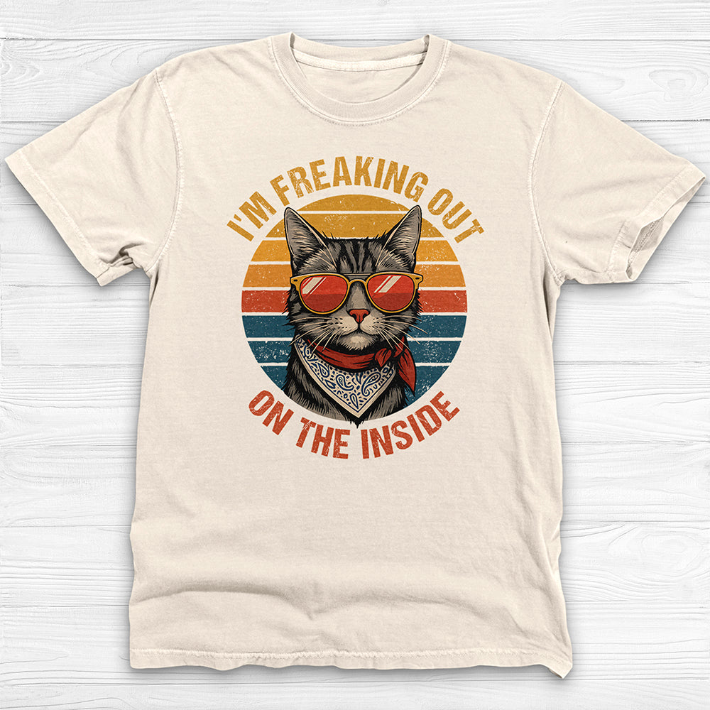 Freaking Out On The Inside Funny Gym Shirt Or Pump Cover-T-Shirt-Gym Classics