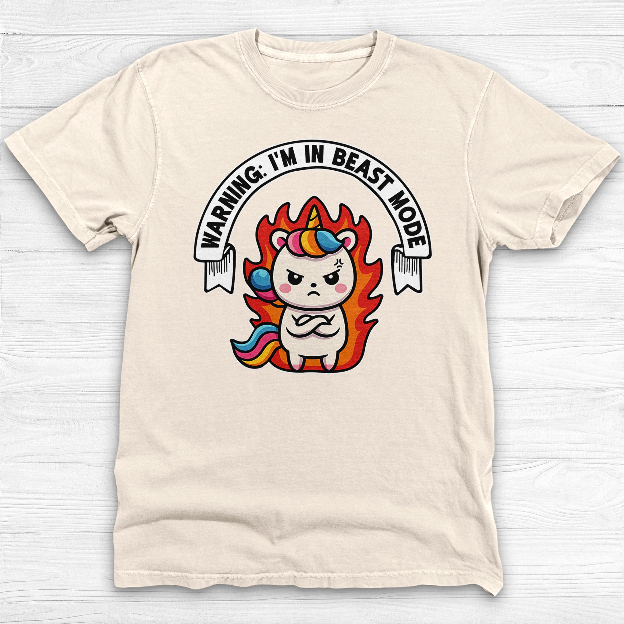 Warning Unicorn In Beast Mode Funny Unisex Gym Shirt Or Pump Cover-T-Shirt-Gym Classics