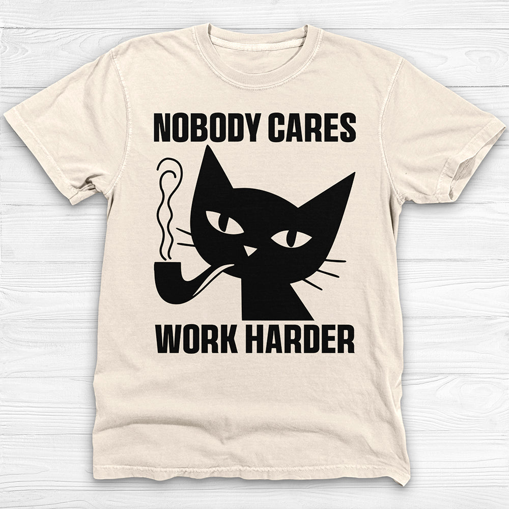 Nobody Cares Work Harder Philosophy Cat Gym Shirt-T-Shirt-Gym Classics