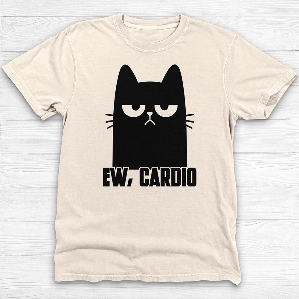 Funny Cat Hates Cardio Gym T-Shirt And Pump Cover