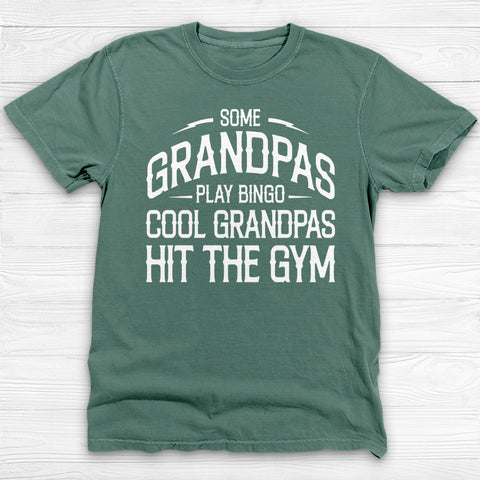 Cool Grandpa Gym T-Shirt, Garment-Dyed Tee for Old-Time Lifters
