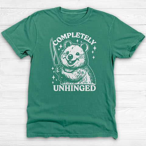 Completely Unhinged Gym Tee, Funny Animal Shirt