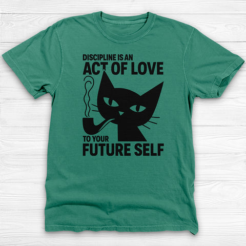 Philosopher Cat Workout Shirt, Gym And Life Discipline Quote