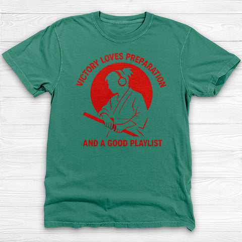 Victory Loves Preparation Samurai T-Shirt, Unisex Garment-Dyed Tee