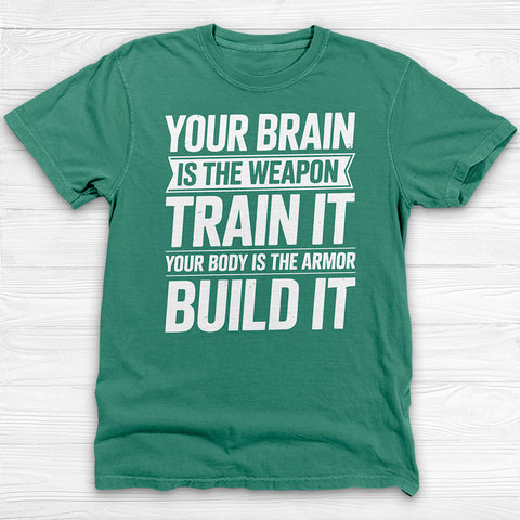 Train Your Mind Build Your Body Shirt, Motivational Fitness Tee