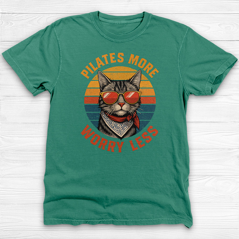 Pilates Cat T-Shirt, Cute Fitness Tee for Pilates Lovers-T-Shirt-Gym Classics
