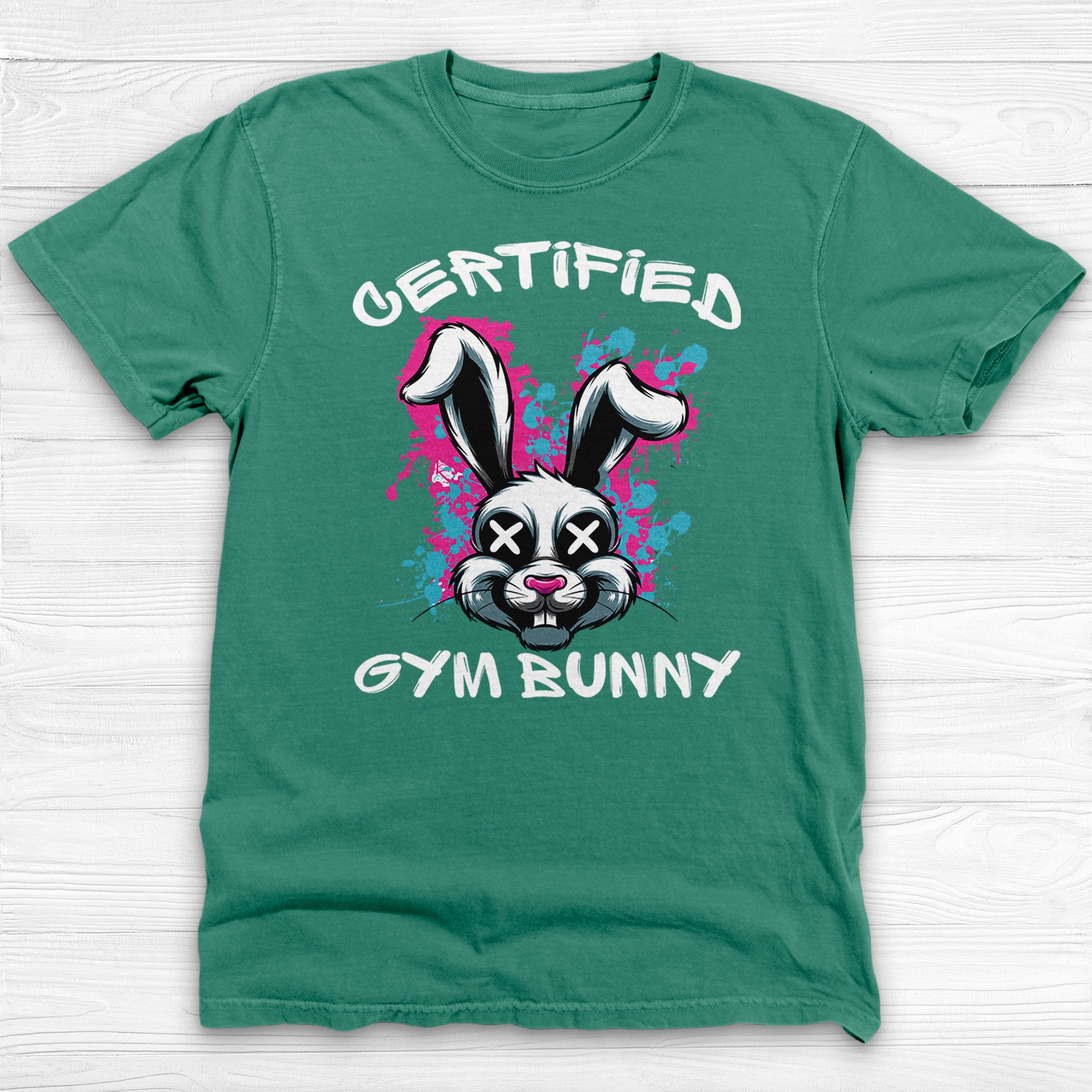 Certified Gym Bunny Tee Or Pump Cover, Cute But Dangerous-T-Shirt-Gym Classics