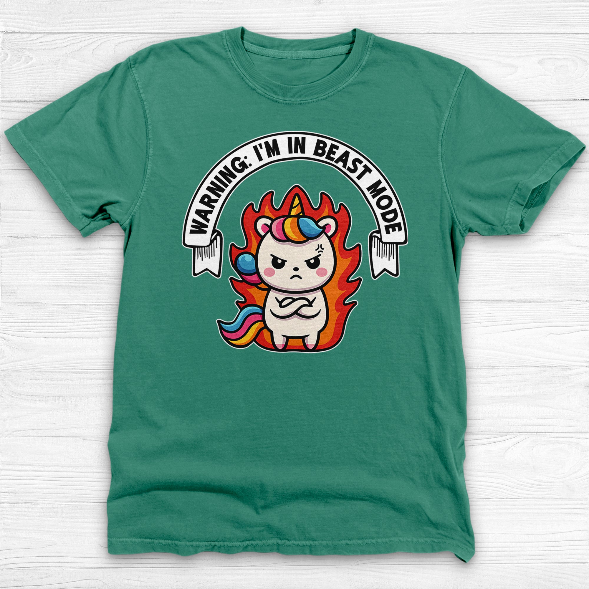 Warning Unicorn In Beast Mode Funny Unisex Gym Shirt Or Pump Cover-T-Shirt-Gym Classics