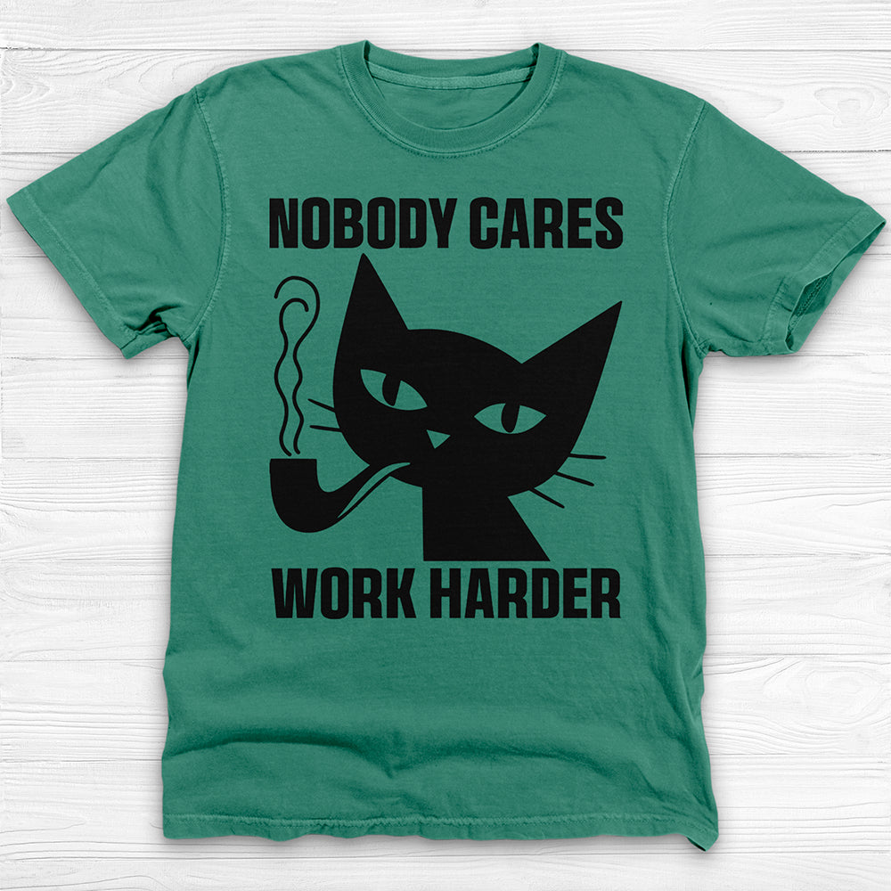 Nobody Cares Work Harder Philosophy Cat Gym Shirt-T-Shirt-Gym Classics