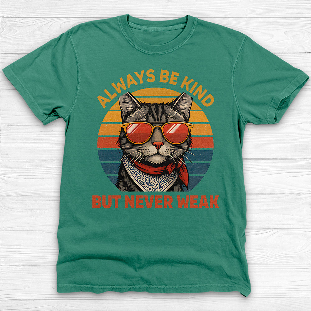 Be Kind But Never Weak Cool Cat Gym Shirt Or Pump Cover-T-Shirt-Gym Classics