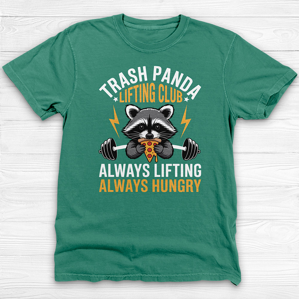 Funny Trash Panda Raccoon Gym Tee, Always Lifting Always Hungry-T-Shirt-Gym Classics
