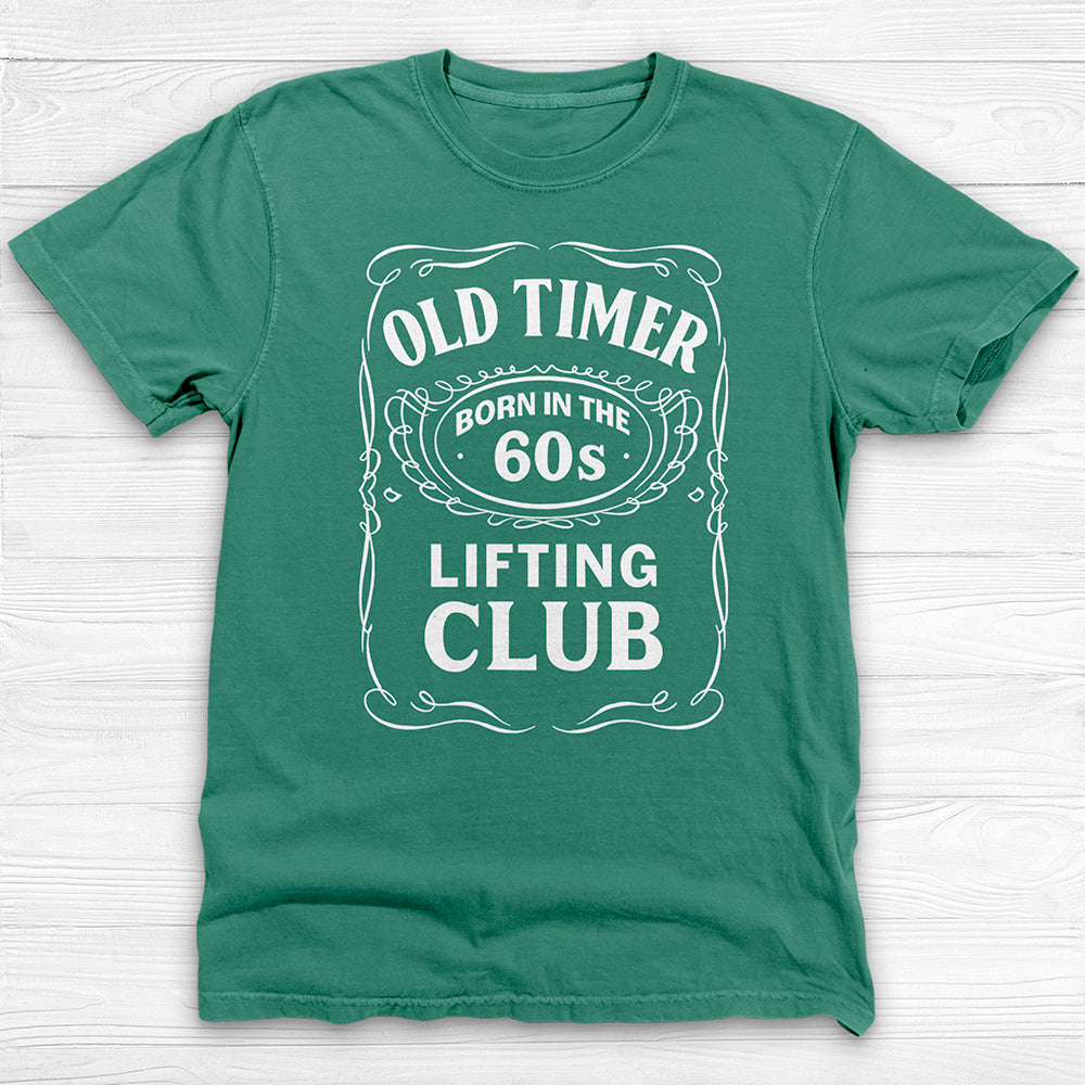 Born In The 60s Old Time Lifter Garment-Dyed Gym Shirt-T-Shirt-Gym Classics