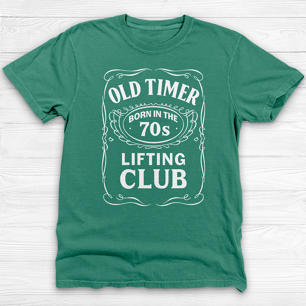 Born In The 70s Old Time Lifter Garment-Dyed Gym Shirt-T-Shirt-Gym Classics