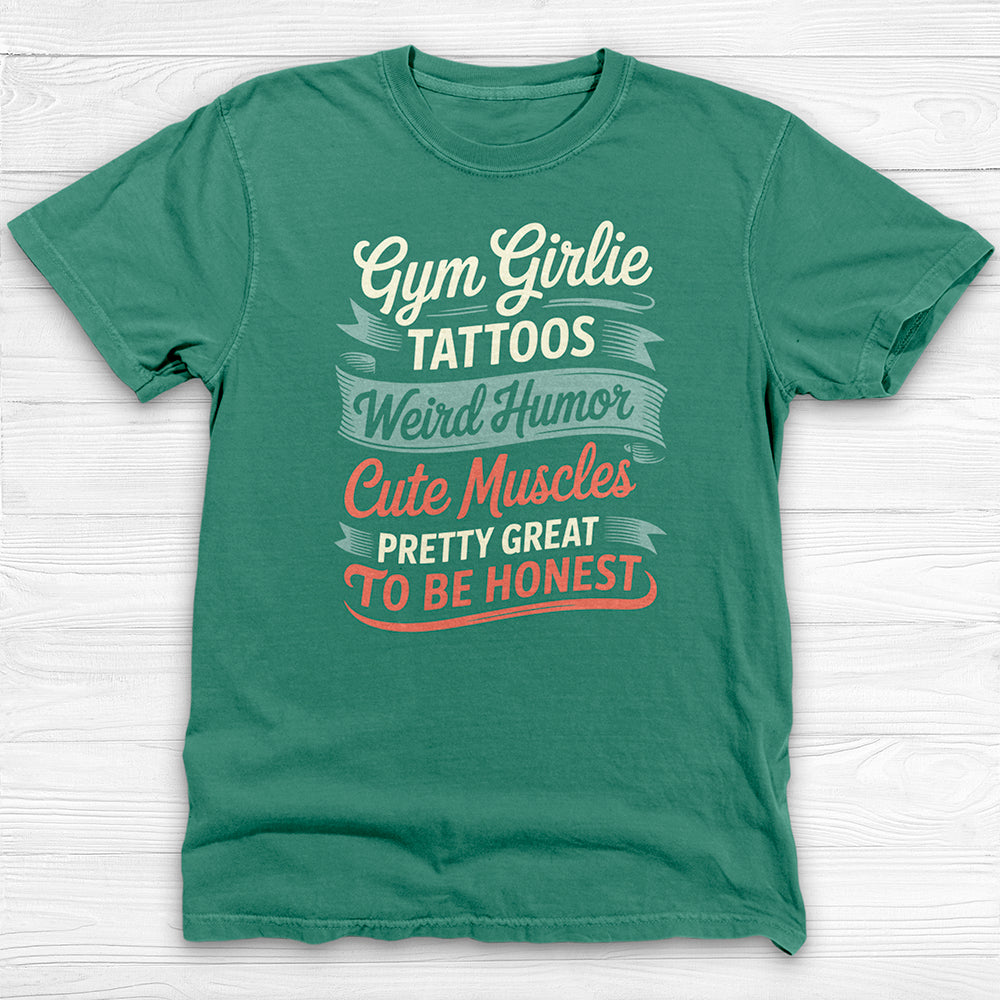 Gym Girlie Tattoos Cute Muscles Funny Gym Shirt