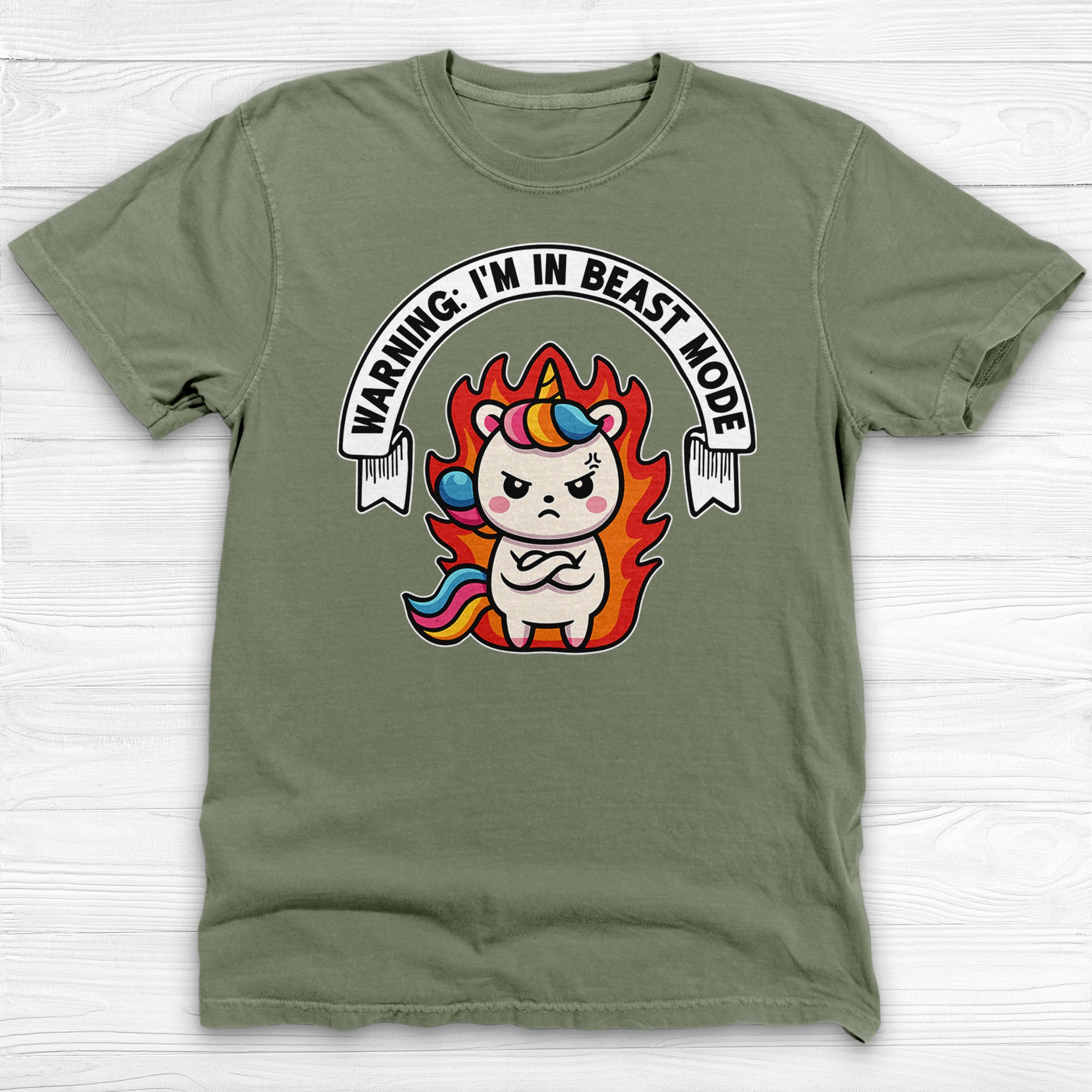 Warning Unicorn In Beast Mode Funny Unisex Gym Shirt Or Pump Cover-T-Shirt-Gym Classics