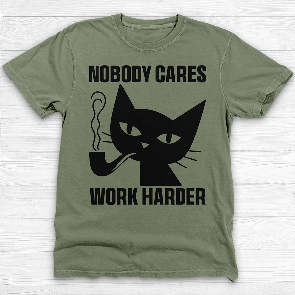 Nobody Cares Work Harder Philosophy Cat Gym Shirt-T-Shirt-Gym Classics