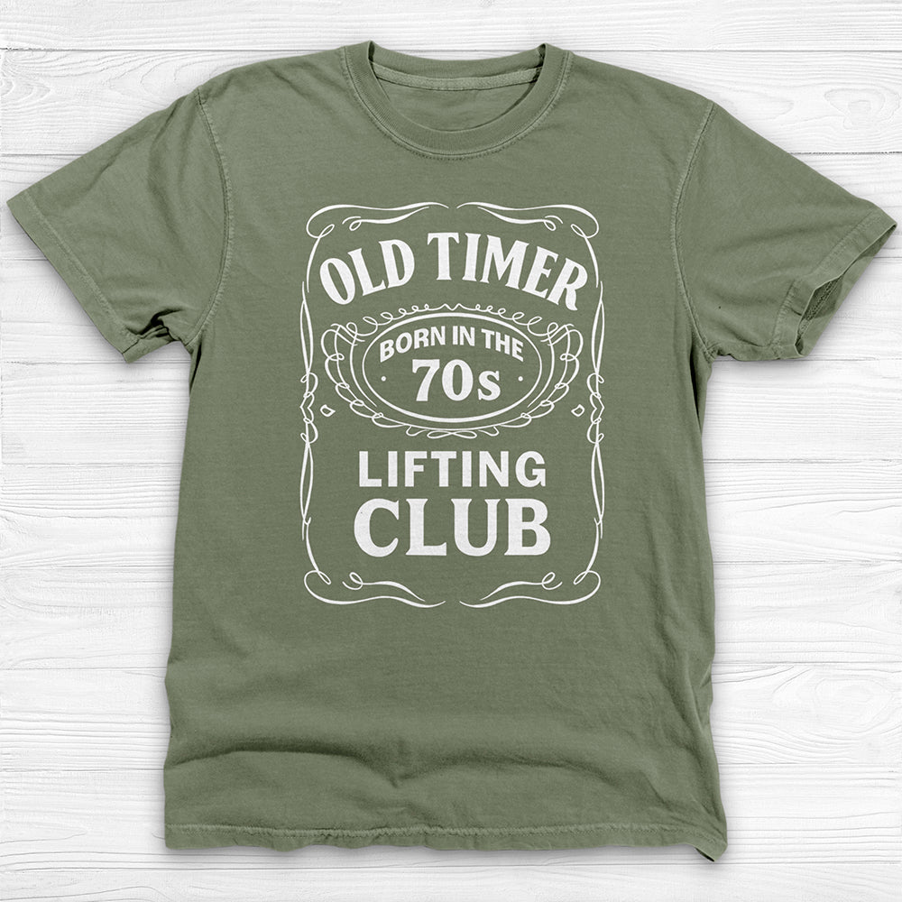 Born In The 70s Old Time Lifter Garment-Dyed Gym Shirt-T-Shirt-Gym Classics