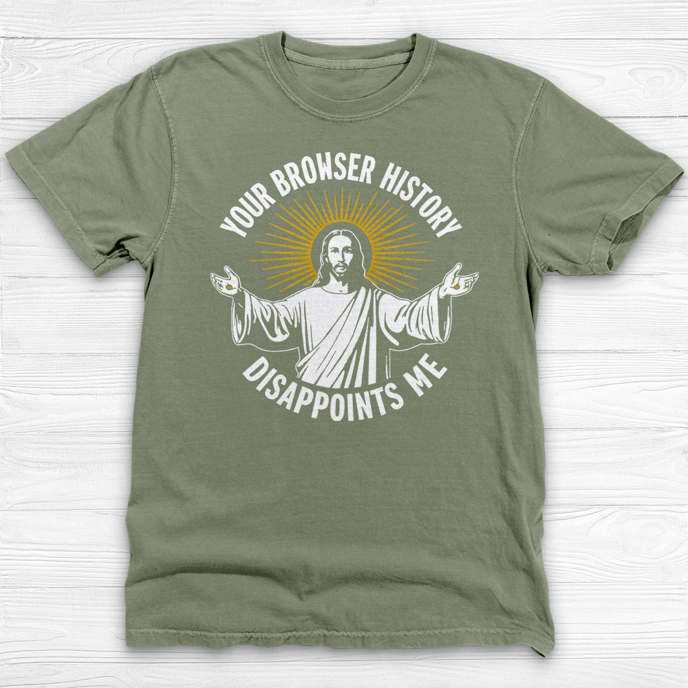 Jesus Browser History Disappointment Graphic Gym Tee or Pump Cover