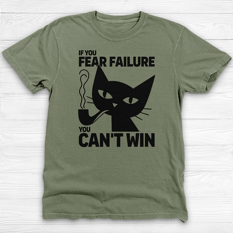 Don't Fear Failure Cat Wisdom Gym Tee or Pump Cover