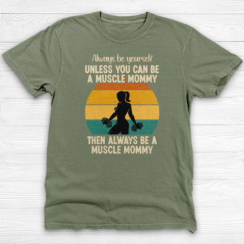 Muscle Mommy Tee, Funny Gym Shirt for Strong Women