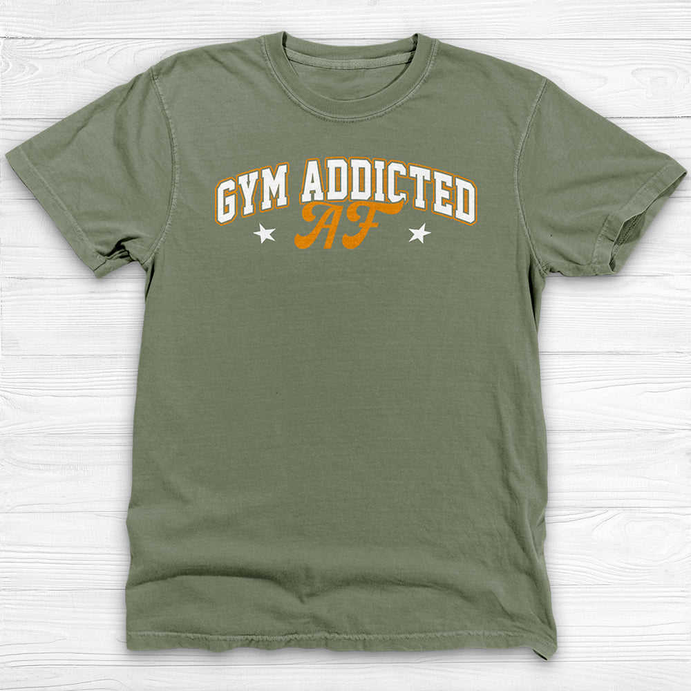 Gym Addicted Unisex T-Shirt, Fun Workout Tee