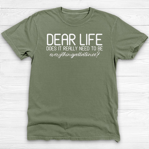 Dear Life Why All At Once, Comfy Gym Shirt or Pump Cover